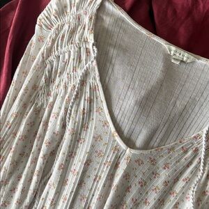 Lucky Brand Cream Floral Blouse